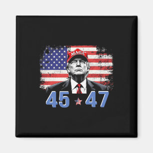 Megainvigningsdag 45 47 Donald Trump President Magnet