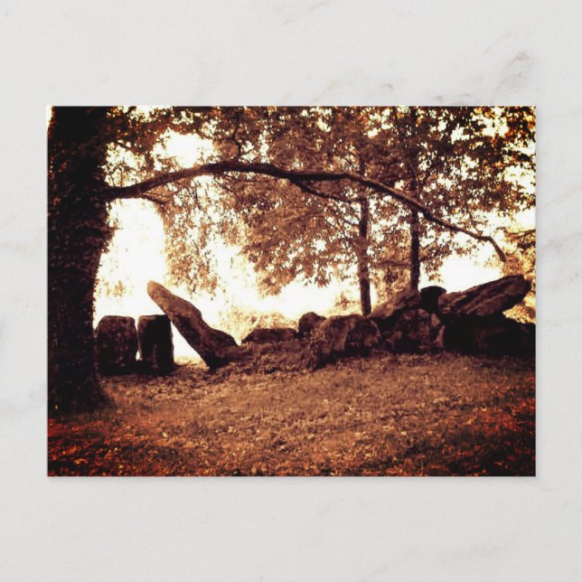 Megalitisk doolmen i Bretagne vykort (Framsida)