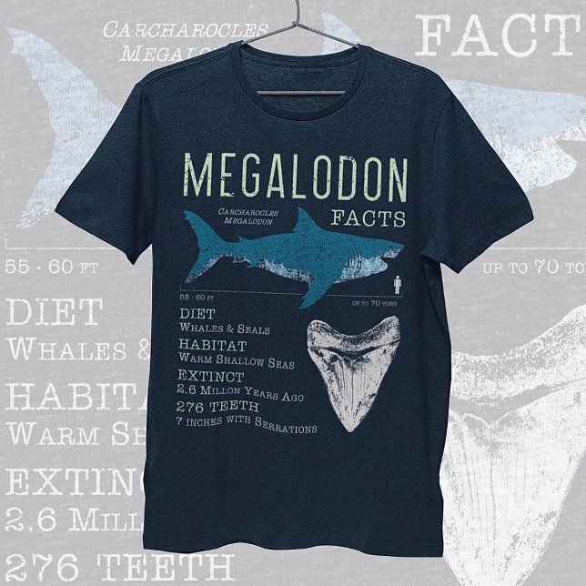 Megalodon Facts T Shirt (Skapare uppladdad)