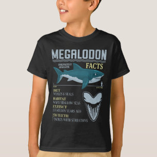 Megalodon Fakta Meg Forntida Haj Tannfossil T Shirt