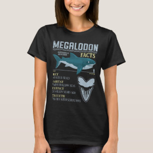 Megalodon Fakta Meg Forntida Haj Tannfossil T Shirt