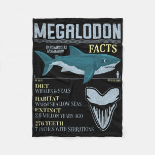Megalodon Fakta Meg Prehistorisk Haj Tand Fossil Fleecefilt