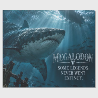 Megalodon-haj Deep Sea-inslagspapper Presentpapper