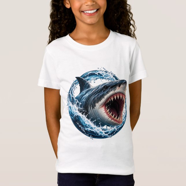 Megalodon Hajattack Barn T-Shirt (Framsida)