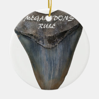 Megalodon hajtand julgransprydnad keramik