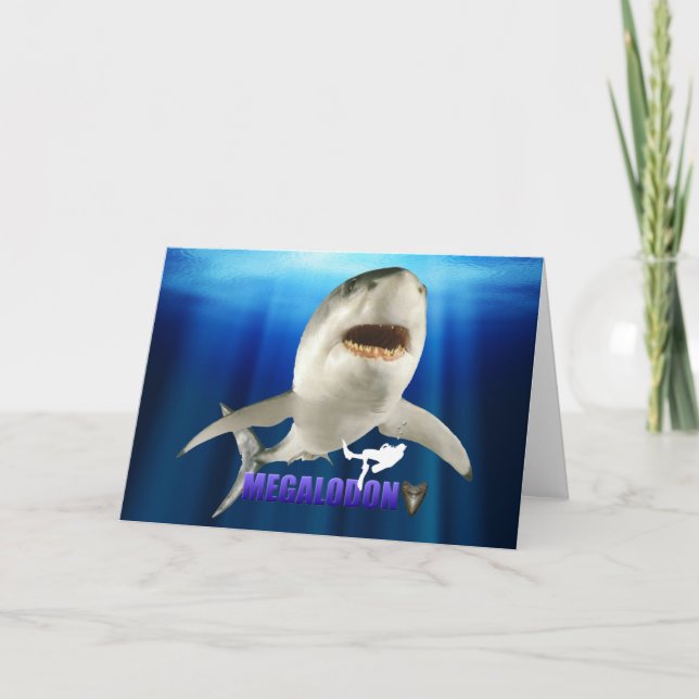 Megalodon-kort Kort (Framsida)