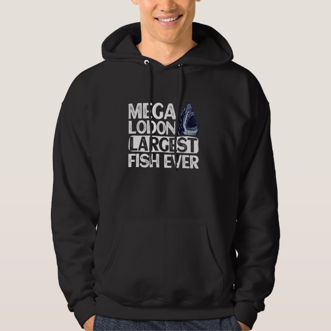 Megalodon Largest Fish All Megalodon Boys Shark Hoodie (Framsida)