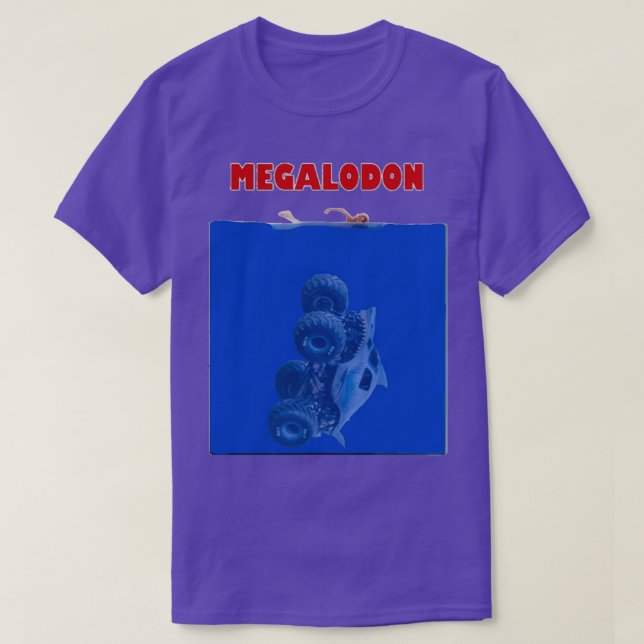 Megalodon Monster Truck T Shirt (Design framsida)