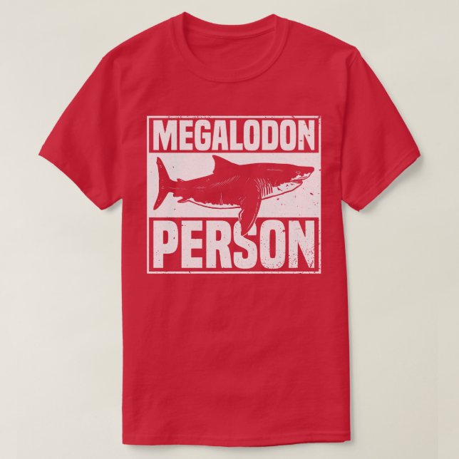 Megalodon PersonMegalodon Shark Pullover T Shirt (Design framsida)