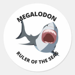 Megalodon Runt Klistermärke