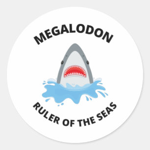 Megalodon Runt Klistermärke