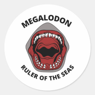 Megalodon Runt Klistermärke