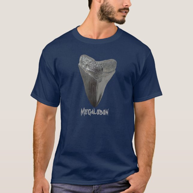Megalodon tand tee shirt (Framsida)