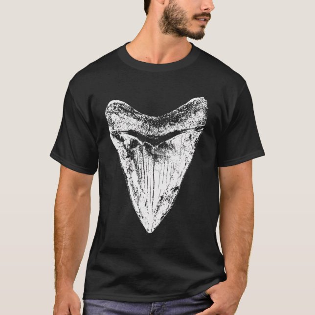 Megalodon Tooth Shark Älskare Gift Meg Sharks Foss T Shirt (Framsida)