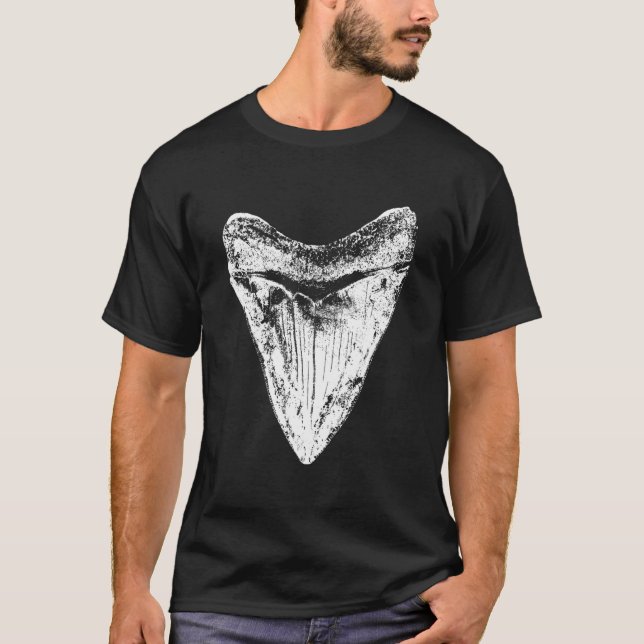 Megalodon Tooth Shark Meg Sharks Fossil Th T Shirt (Framsida)