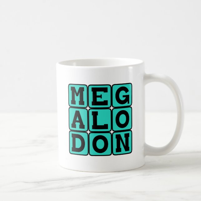 Megalodon, utdöd hajart kaffemugg (Höger)