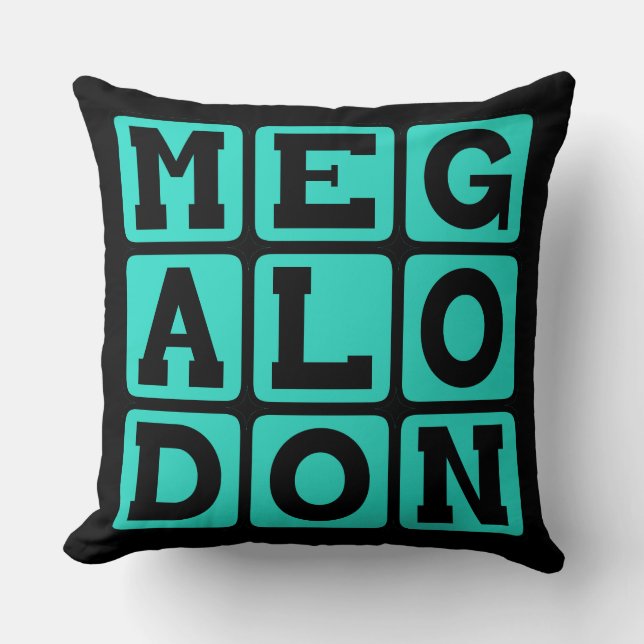 Megalodon, utdöd hajart kudde (Framsida)