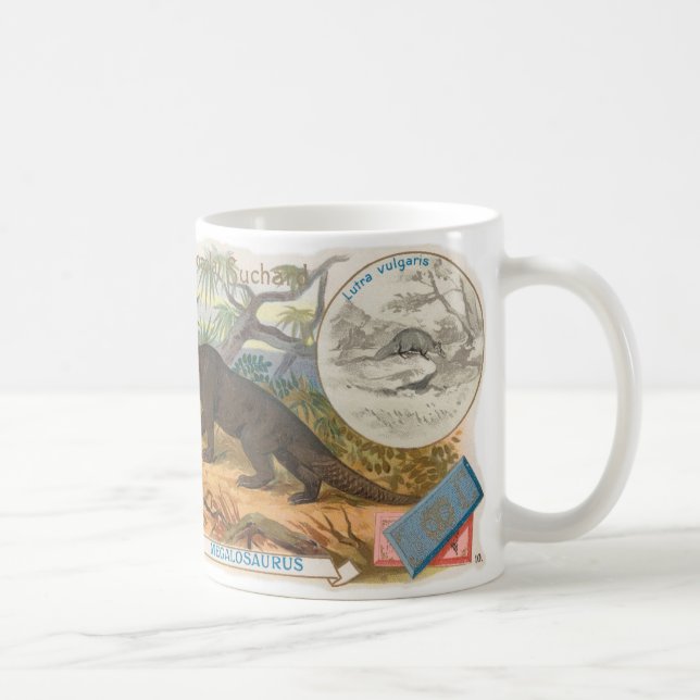 megalosaurus för kort för suchardchokladdinosaur kaffemugg (Höger)