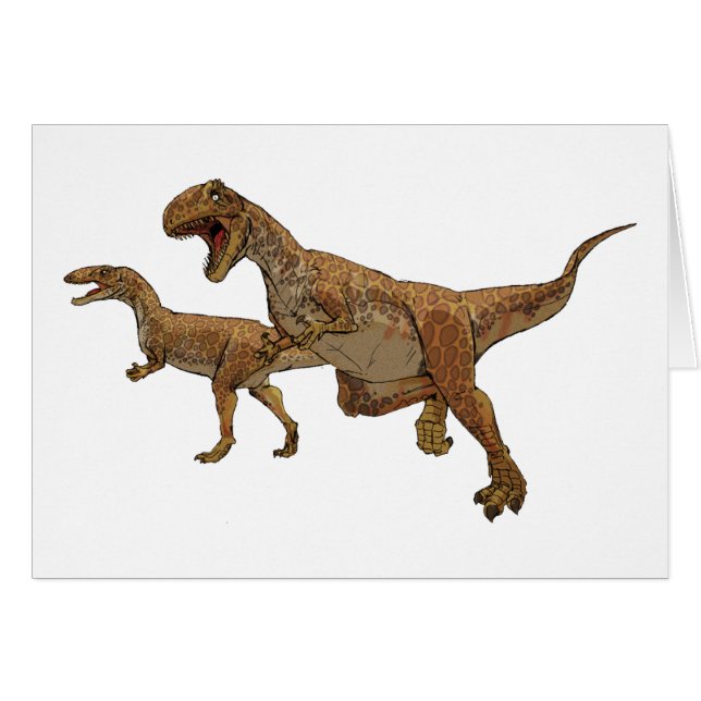 Megalosaurus Hälsningskort (Framsidan Horizontal)