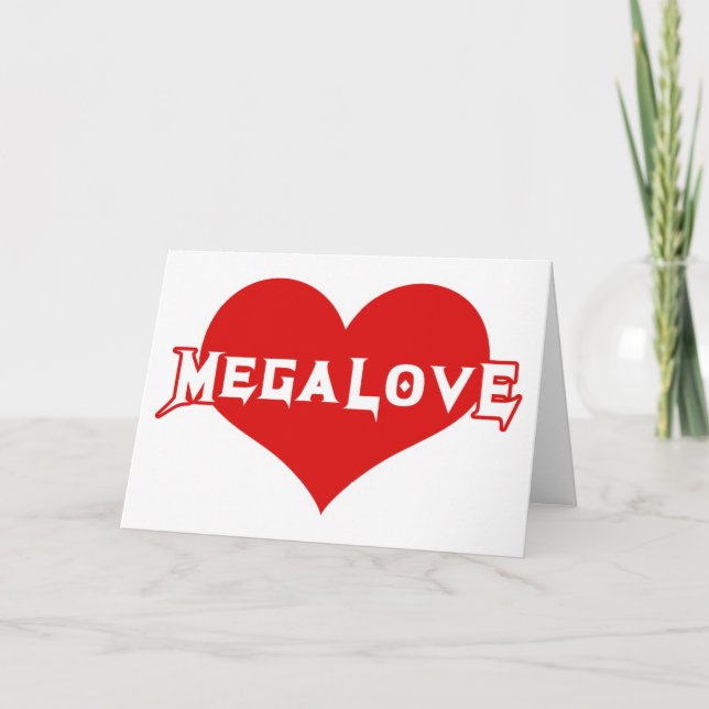 Megalove Metall Valentines day Helgkort (Framsida)