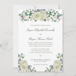 Megan Elegant Grey Catholique Wedding bjudande Inbjudningar