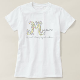 Megan-flickor M namn betyder anpassningsbar T Tee Shirt