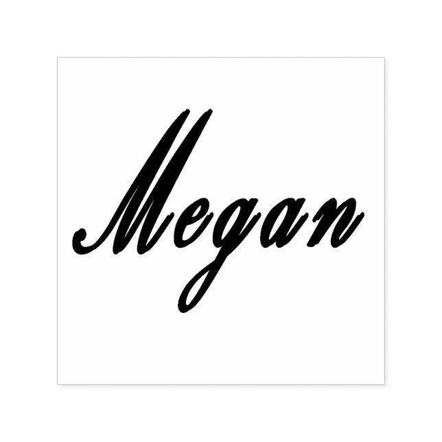 Megan, Namn Logotyp Självfärgande Stämpel (Design)