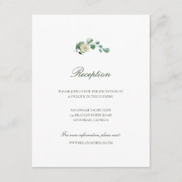 Megan Simple Greenery Wedding Reception Tilläggskort