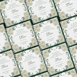 Megan White Blommigt Christian Wedding Favor Magne Magnet<br><div class="desc">Den här blommigten är kristna bröllopsmagneter perfekter som gåvor om du har en religiösa, bröllop. Utformningen har vackra blombuketter i vattenfärg med vit ros och vattenkraft som är sammanflätade med grönsakssprit. I mitten finns den bibelversa "Och nu återstår dessa tre: tro, hopp och kärlek, men den underbarare av dessa är...</div>