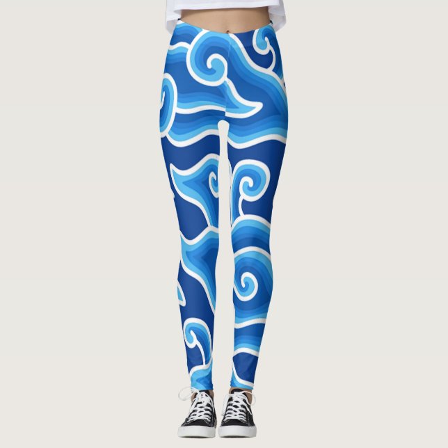Megändringsförslagung-Batik-Mönster-| Zazzle_Grows Leggings (Framsida)