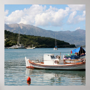 Meganissi, grekisk ö poster