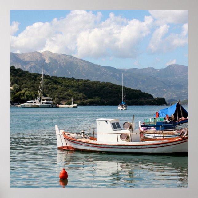 Meganissi, grekisk ö poster (Framsidan)