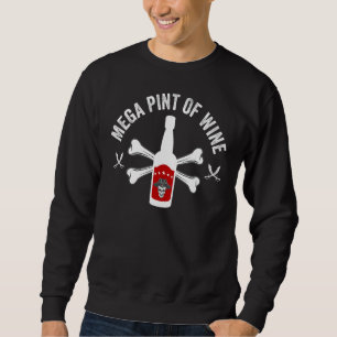 Megapixt av Vin Meme Viral Joke Pirat Drinker Lång Ärmad Tröja