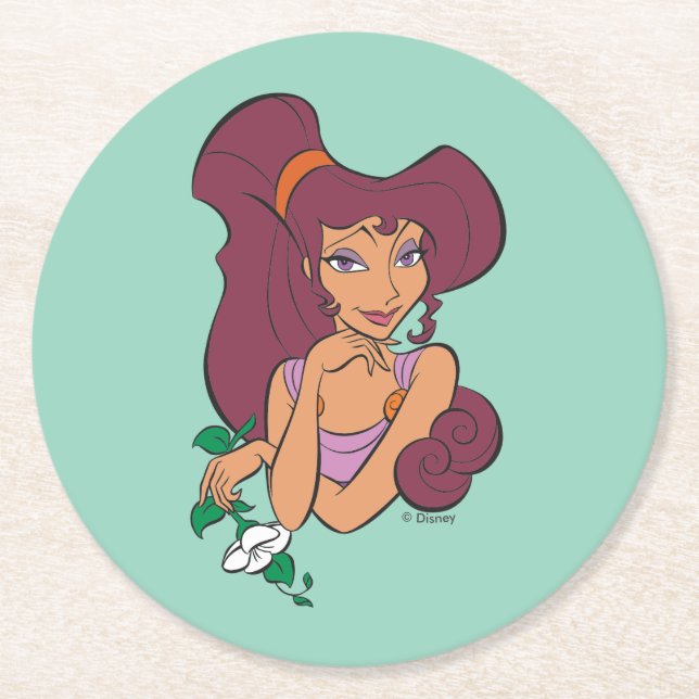 Megara Goddess at Heart Round Paper Coaster Underlägg Papper Rund (Framsidan)