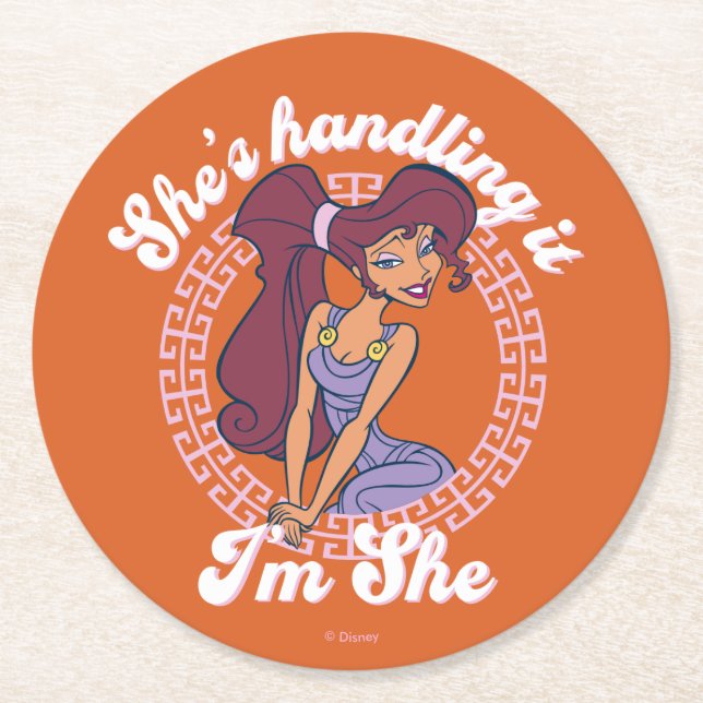 Megara - She's Handling It, I'm She Round Paper Co Underlägg Papper Rund (Framsidan)