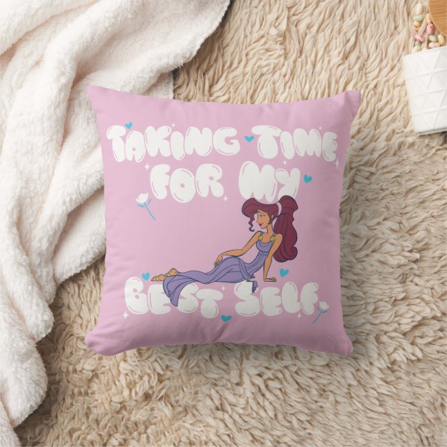 Megara - Taking Time For My Best Self Throw Pillow Kudde (Filt)