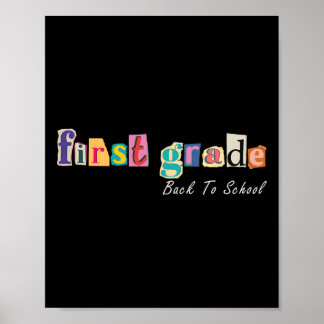 Megazine Bokstav Första Klass Lärare Barn Tillbaka Poster