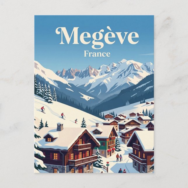 Megève, Frankrike Vykort (Framsida)