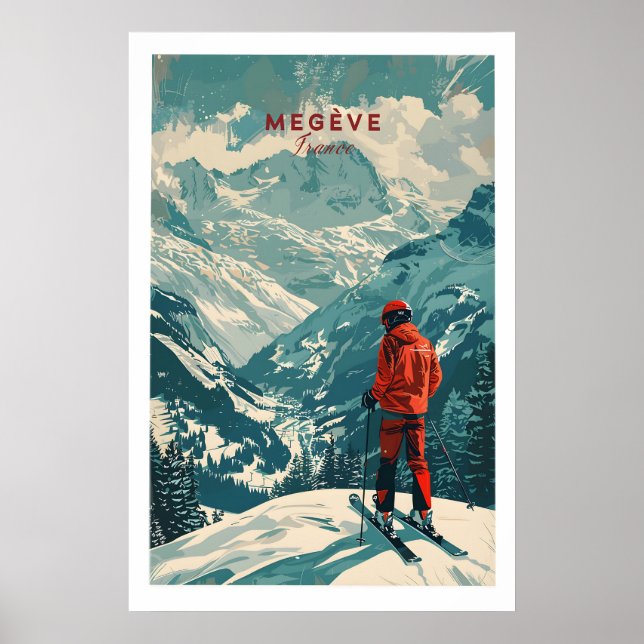 Megève skidposter - Frankrike 1 Poster (Framsidan)