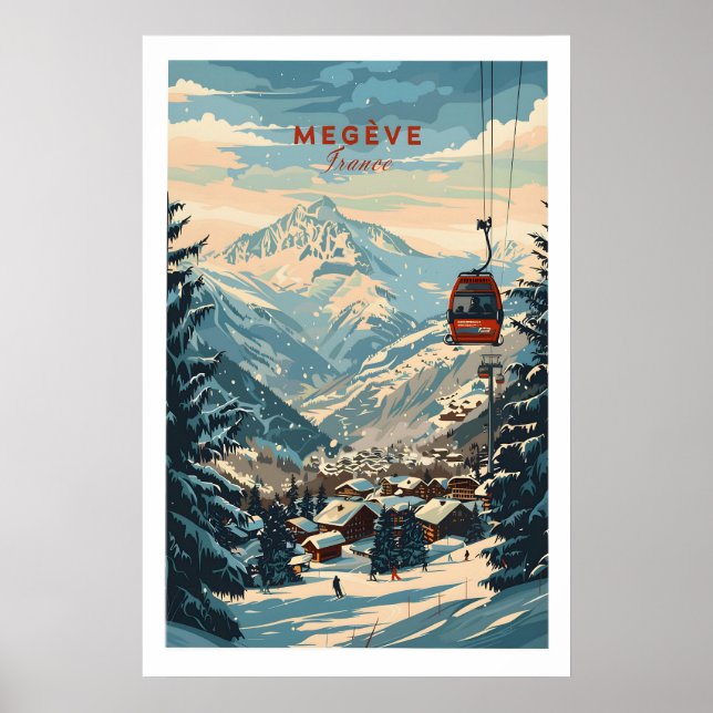Megève Väggkonsttryck - Frankrike 1 Poster (Framsidan)