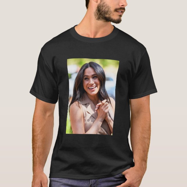 Meghan Markle Guld Bracelet T Shirt (Framsida)