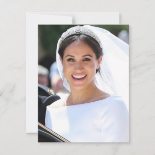 Meghan Markle Kungliga Bröllop Tack Kort