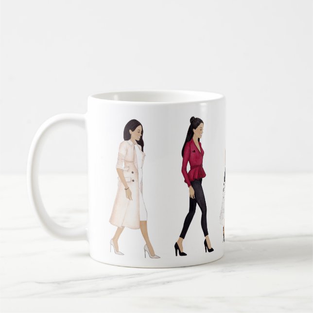 Meghan Markle Marching Mode Figurer Mugg (Vänster)