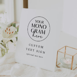 MEGHAN Monogram Black White Modern Personligt bröl