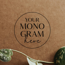 MEGHAN Monogram Boho Enkla Bröllops Gummistemplar Stämpel