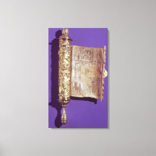 Megillah i ett silverfodral, Wien, c.1715 Canvastryck