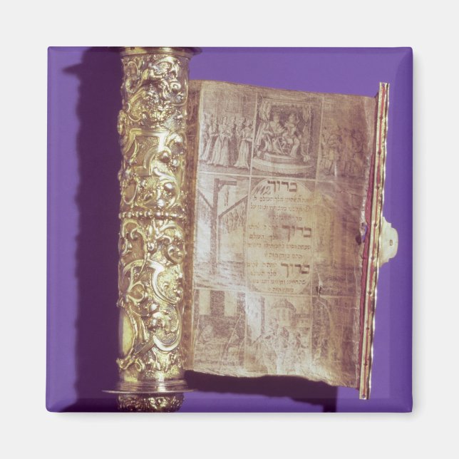 Megillah i silver fodral, Wien, 1715 Magnet (Framsidan)