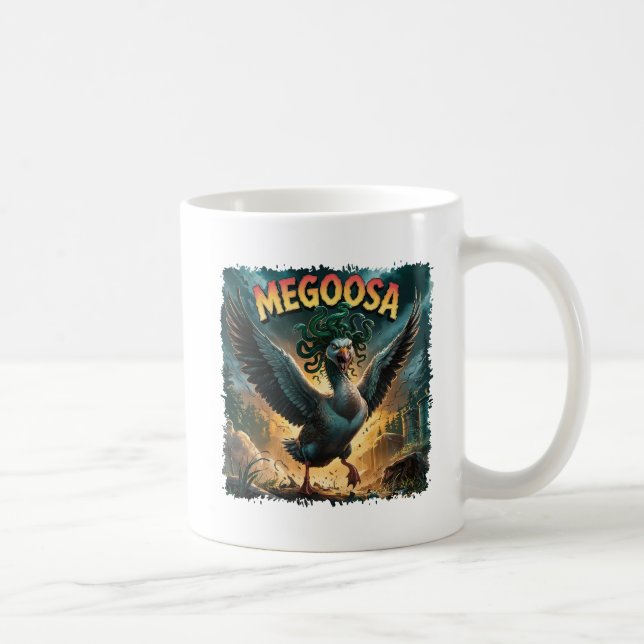 Megoosa Illustration Combo Creature Funny Kaffemugg (Höger)