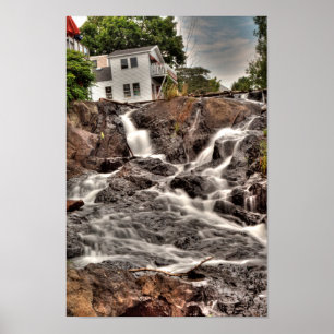 Meguntick Falls, Camden, Maine Poster
