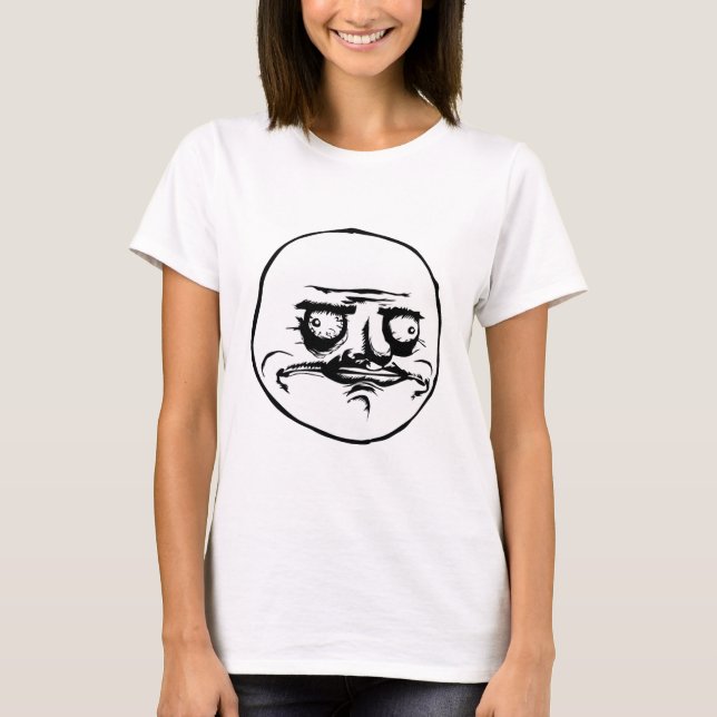 Megusta Meme ansikte (från reddit, 9gag, 4chan) Tee Shirt (Framsida)